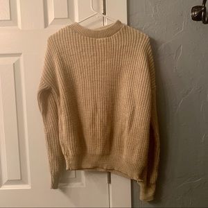 Beige relaxed knit sweater